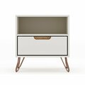 Designed To Furnish Rockefeller 1.0 Mid-Century- Modern Nightstand with 1-Drawer in, 21.65 x 20.08 x 17.62 in. DE3059114